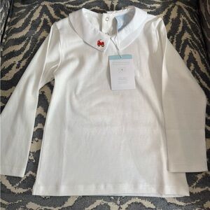 WT Boys Bella Bliss Size 4 long sleeve collared shirt with tractor embroidery